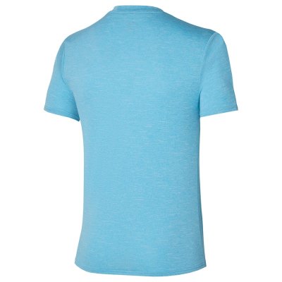 Camisa Mizuno Core Estampados Tee Hombre - Azules - Chile M879UVSDAQ